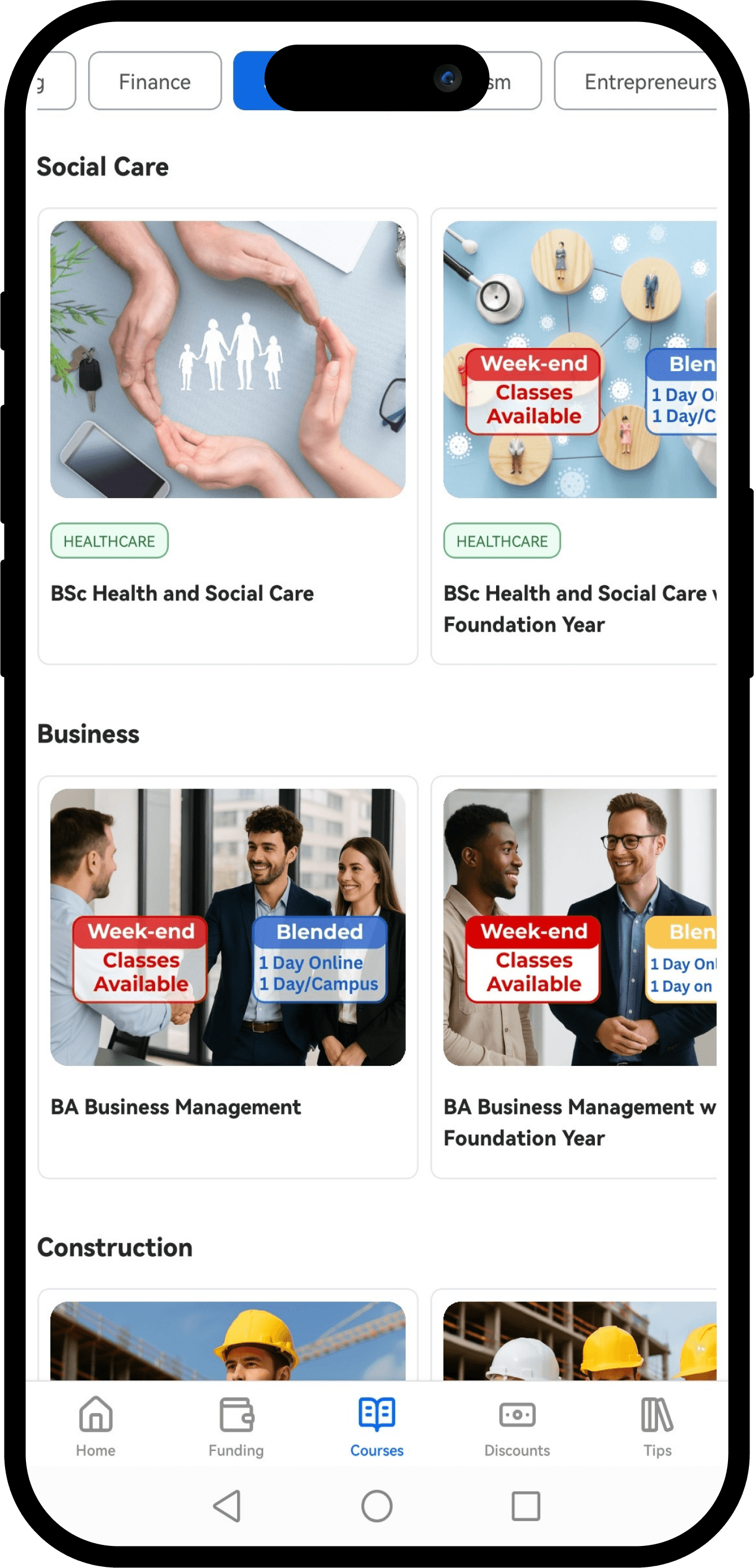 Unistart App Screenshot